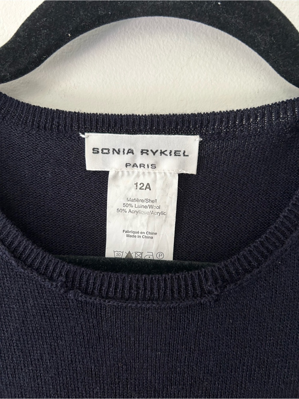 Vintage Sonia Rykel Long Sleeve Doll Applique Dress Sweater Top - Picture 4 of 9